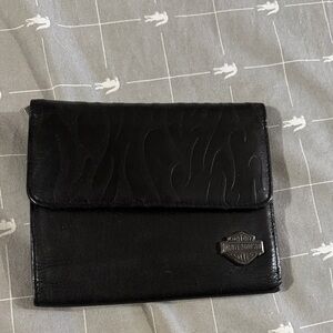 Harley-Davidson Black Embossed Leather Wallet